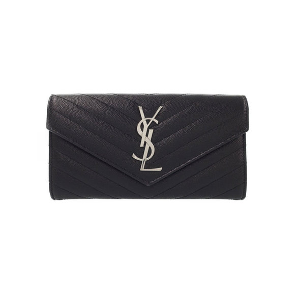 Saint Laurent Flap PARIS Bifold Wallet Monogram Long - Picture 1 of 5